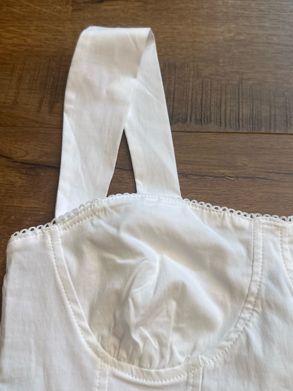 White Bustier Crop Top - Picture 2 of 6
